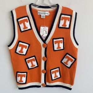 Vintage University of Tennessee Vols Volunteers Sweater Vest Cardigan Small 90s